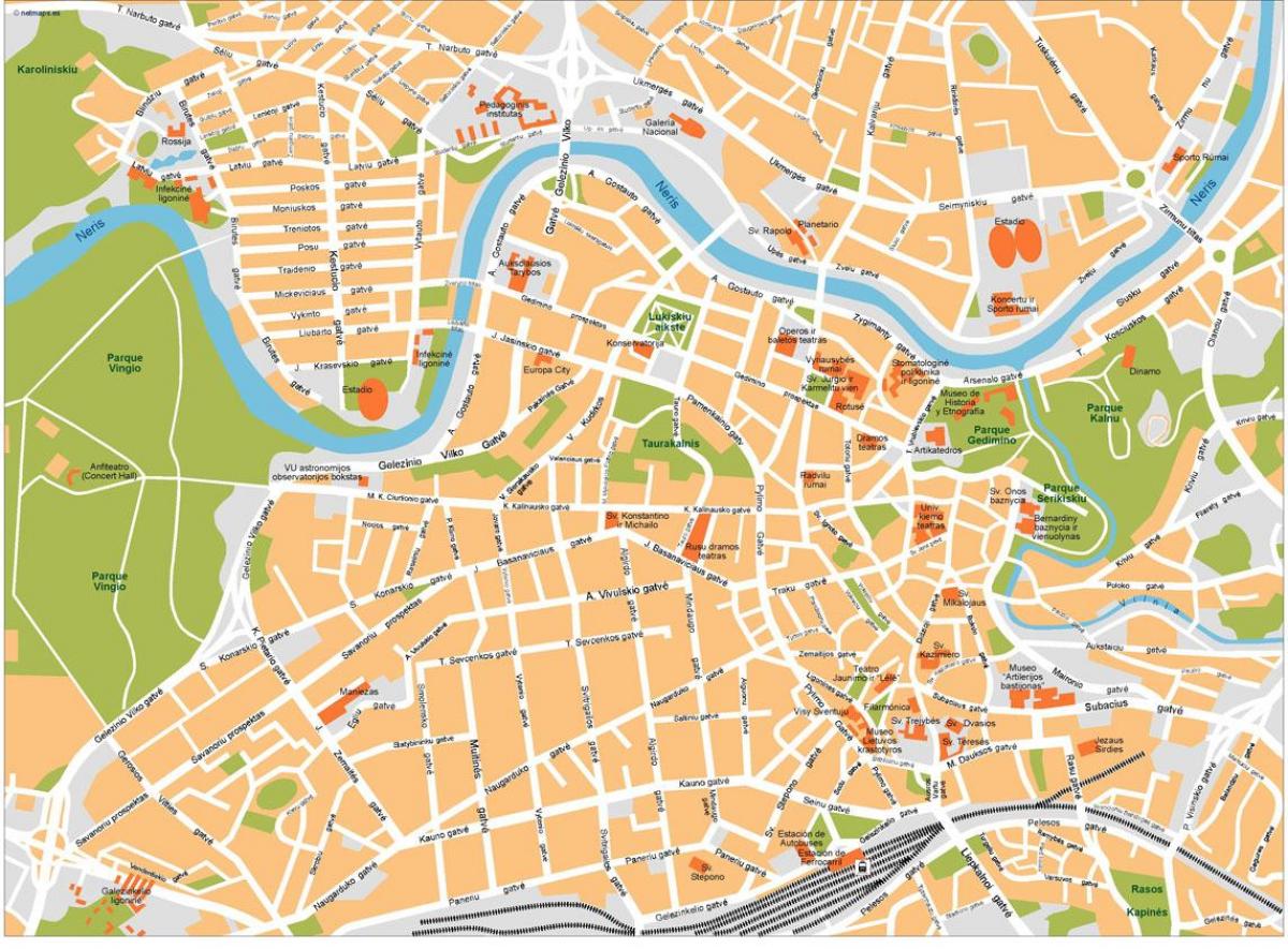 نقشه از ویلنیوس لیتوانی 