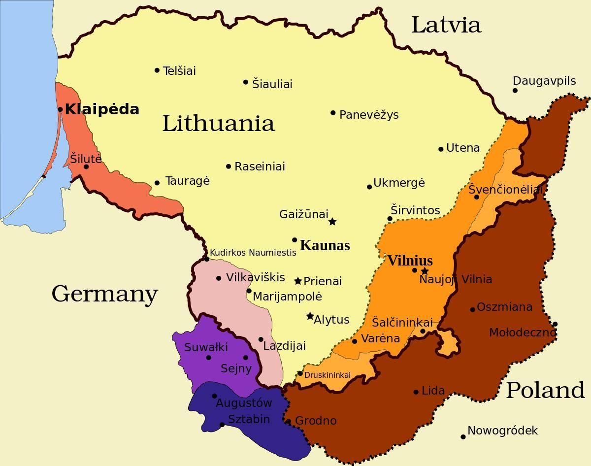 نقشه کائوناس لیتوانی