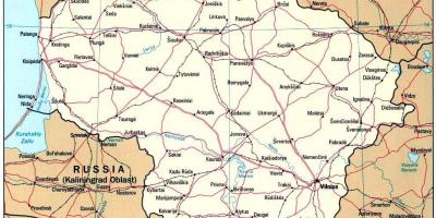 نقشه نشان دادن لیتوانی