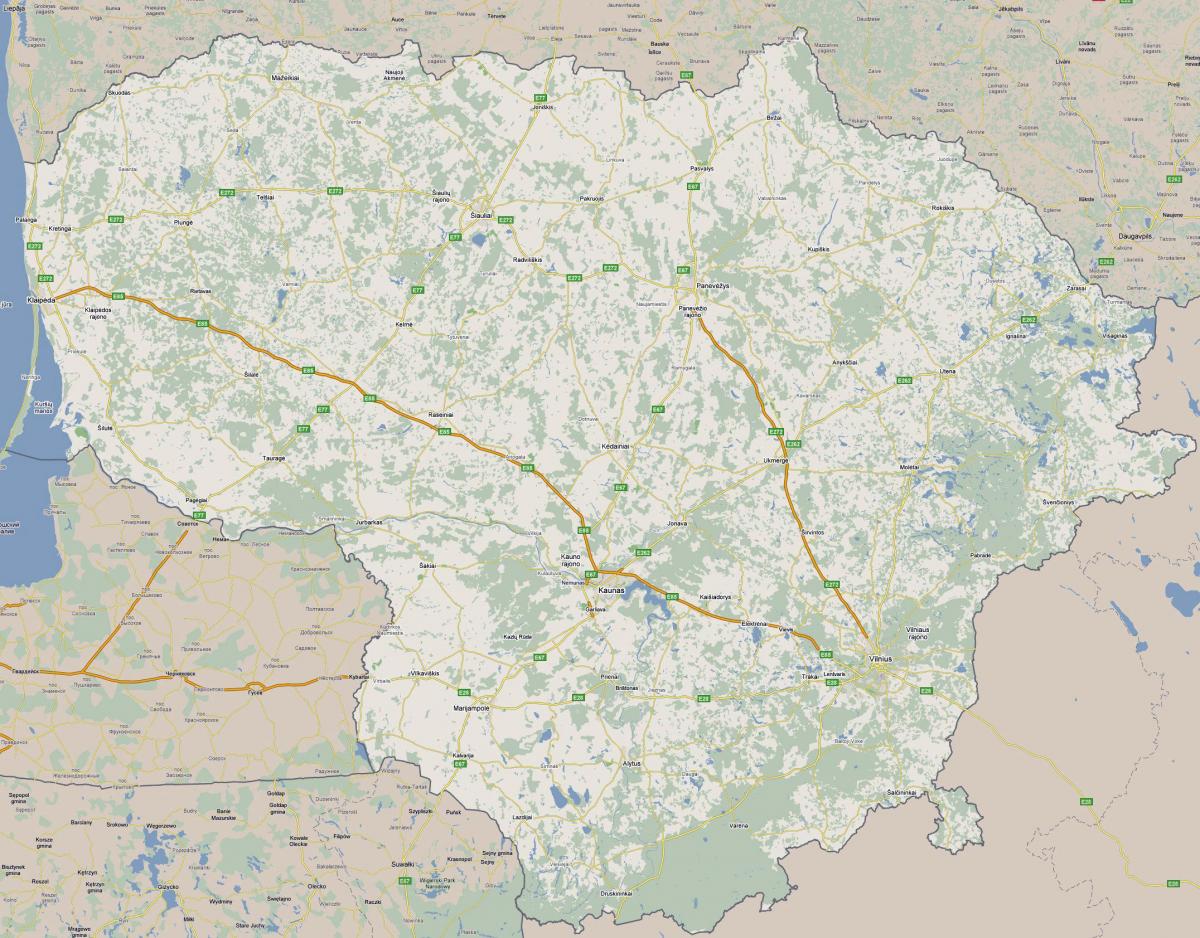 نقشه گردشگری لیتوانی 