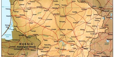 نقشه از لیتوانی 1900